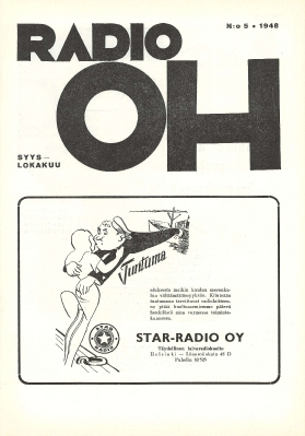 Radio OH -lehden kansikuva vuodelta 1948